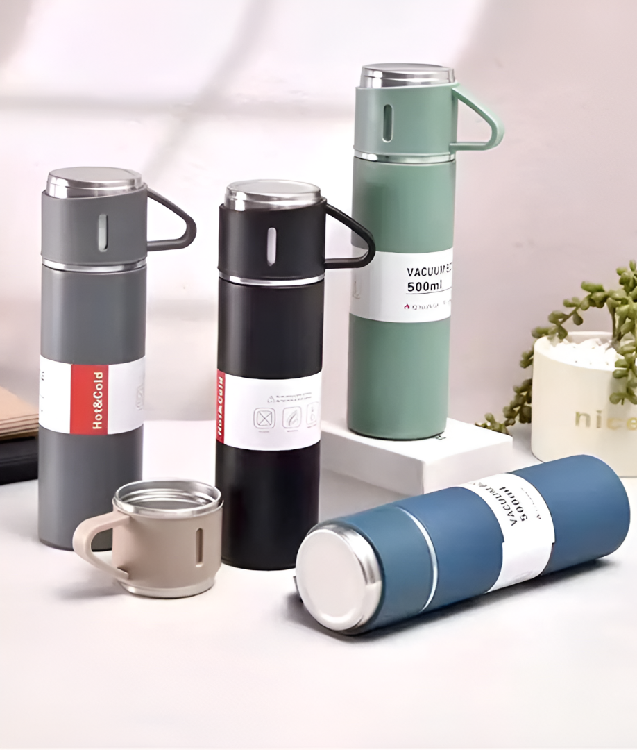 2-in-1 Dual-Use Vacuum Flask & Cup Set - 500ml