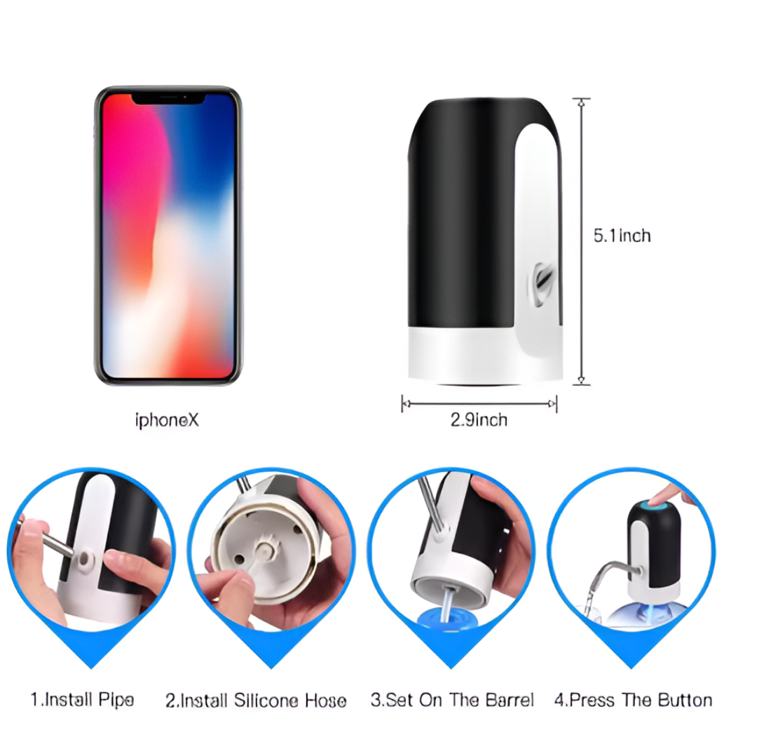 Effortless Electric Water Bottle Pump Dispenser | USB Rechargeable & Portable
