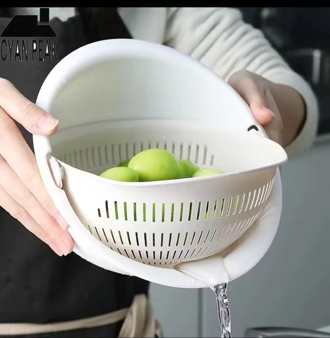 Rotating Drain Basket & Bowl Set (2 Peices)