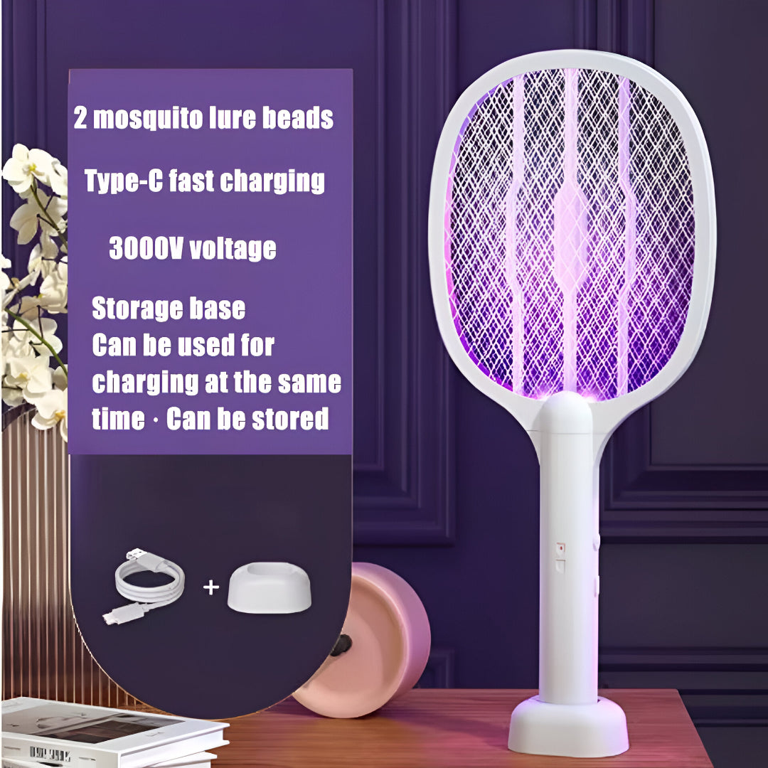 Rechargeable Electric Mosquito Swatter with LED Light