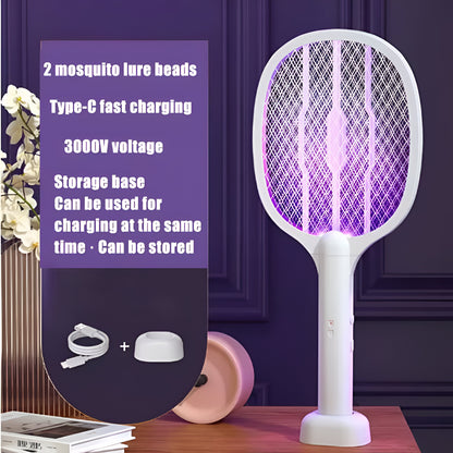 Rechargeable Electric Mosquito Swatter with LED Light