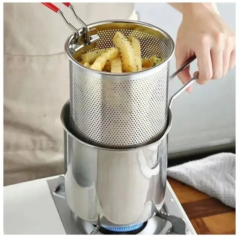 Portable Cooking Pot with Strainer Pot