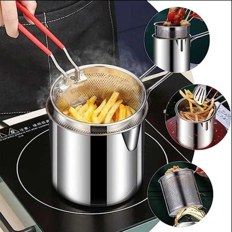 Portable Cooking Pot with Strainer Pot
