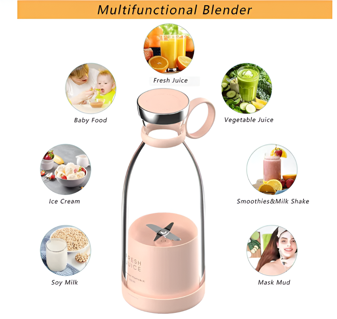 Bottle Juicer Glass USB Rechargable