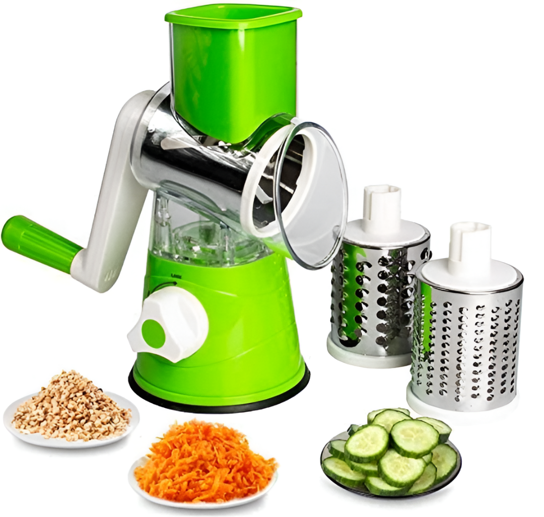 3-in-1 Manual Rotary Vegetable Slicer & Grater