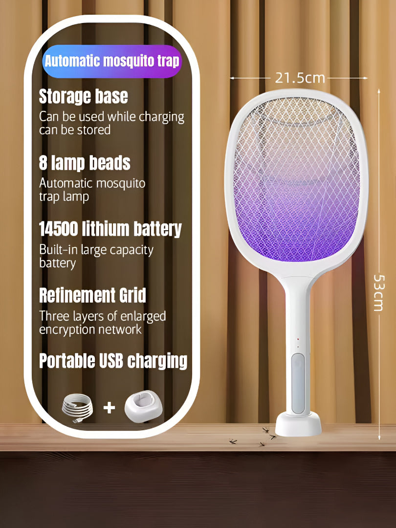 Rechargeable Electric Mosquito Swatter with LED Light
